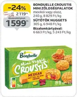 Auchan BONDUELLE CROUSTIS MINI ZÖLDSÉGFALATOK ajánlat