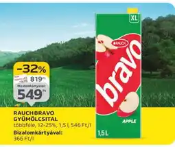 Auchan Rauch Bravo Gyümölcsital ajánlat