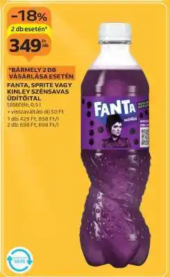 Auchan Fanta, Sprite vagy Kinley szénsavas üdítőital ajánlat