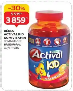Auchan BÉRES ACTIVAL KID GUMIVITAMIN ajánlat