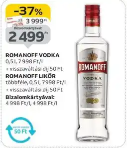 Auchan ROMANOFF Vodka ajánlat
