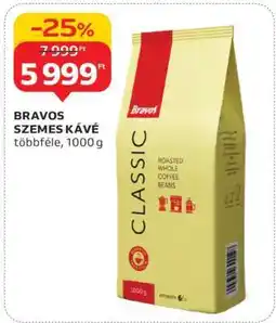 Auchan BRAVOS Szemes kávé ajánlat