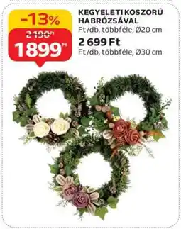 Auchan KEGYELETI KOSZORÚ HABRÓZSÁVAL ajánlat