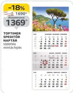 Auchan TOPTIMER SPEDITŐR NAPTÁR ajánlat