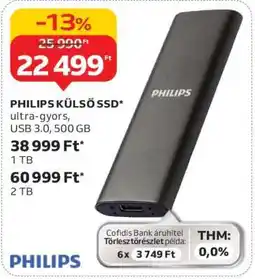 Auchan PHILIPS KÜLSŐ SSD ajánlat