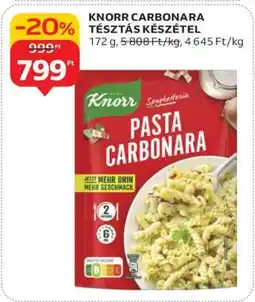 Auchan KNORR CARBONARA TÉSZTÁS KÉSZÉTEL ajánlat
