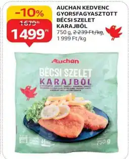 Auchan Auchan Kedvenc Gyorsfagyasztott Bécsi Szelet Karajból ajánlat