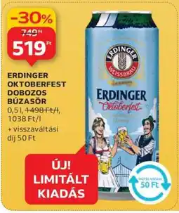 Auchan ERDINGER OKTOBERFEST DOBOZOS BÚZASÖR ajánlat