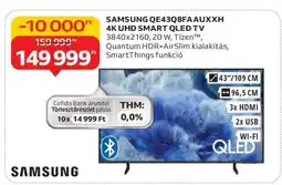 Auchan SAMSUNG QE43Q8FAAUXXH 4K UHD SMART QLED TV ajánlat