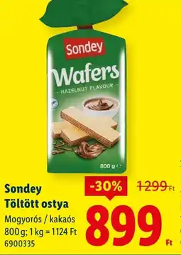 Lidl Sondey Töltött ostya ajánlat