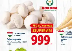 Lidl Csiperkegomba ajánlat