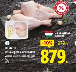 Lidl Húsfarm Friss, egész csirkecomb ajánlat