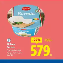 Lidl Milbona Burrata ajánlat