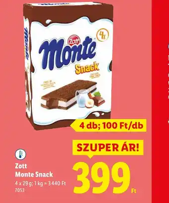 Lidl Zott Monte Snack ajánlat
