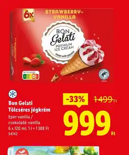 Lidl Bon Gelati Tölcséres Jégkrém ajánlat