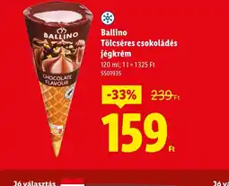 Lidl Ballino Tölcséres csokoládés jégkrém ajánlat