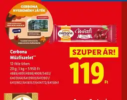 Lidl Cerbona Müzliszelet ajánlat