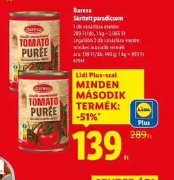 Lidl Baresa Sűrített paradicsom ajánlat