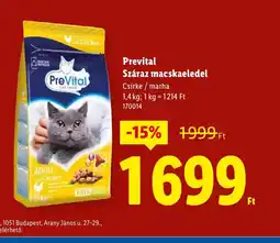 Lidl Prevital Száraz macskaeledel ajánlat