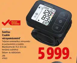 Lidl Sanitas Csukl vérnyomásmérő ajánlat