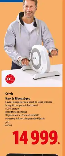 Lidl Crivit Kar- és lábedzőgép ajánlat