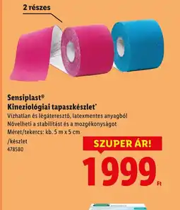 Lidl Sensiplast Kineziolgiai tapasz készlet ajánlat