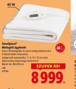Lidl Sensiplast Melegítő ágybetét ajánlat