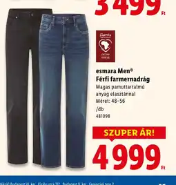 Lidl Esmara Men Férfi farmernadrág ajánlat