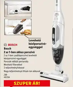 Lidl Bosch 2 az 1-ben akkus porszív ajánlat