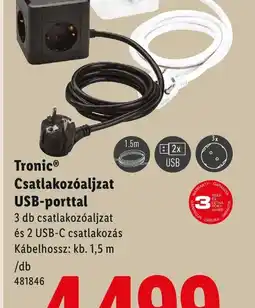 Lidl Tronic Csatlakozaljzat USB-porttal ajánlat