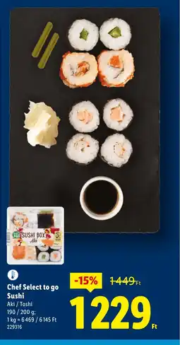 Lidl Chef Select to go Sushi ajánlat