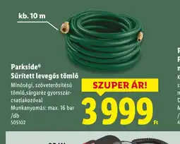 Lidl Parkside Sűrített levegős tömlő ajánlat