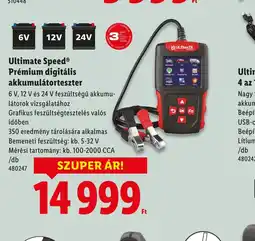 Lidl Ultimate Speed Prémium digitális akkumulátorteszter ajánlat