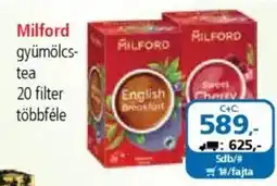 ÁRKLUB Milford gyümölcs- tea ajánlat