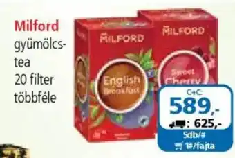 ÁRKLUB Milford gyümölcs- tea ajánlat