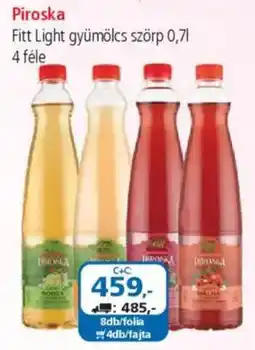 ÁRKLUB Piroska Fitt Light gyümölcs szörp ajánlat