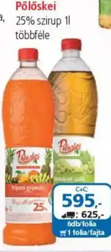 ÁRKLUB Pölöskei 25% szirup ajánlat