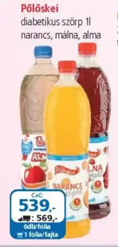 ÁRKLUB Pölöskei diabetikus szörp ajánlat