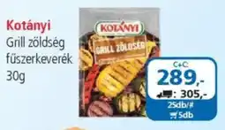 ÁRKLUB Kotányi Grill zöldség fűszerkeverék ajánlat