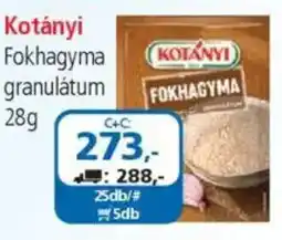 ÁRKLUB Kotányi Fokhagyma granulátum ajánlat