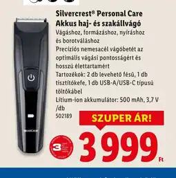 Lidl Silvercrest Personal Care Akkus haj- és szakállvág ajánlat