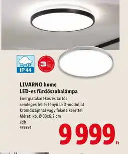 Lidl Livarno Home LED-es fürdőszobalámpa ajánlat