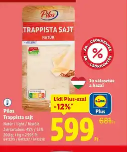 Lidl Pilos Trappista sajt ajánlat