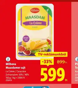 Lidl Milbona Maasdamer sajt ajánlat