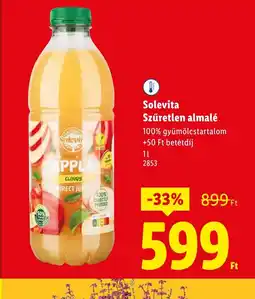 Lidl Solevita Szűretlen almalé ajánlat