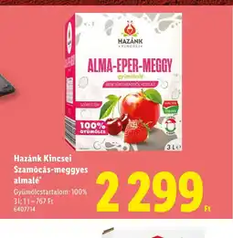 Lidl Hazánk Kincsei Szamcás-meggyes almalé ajánlat