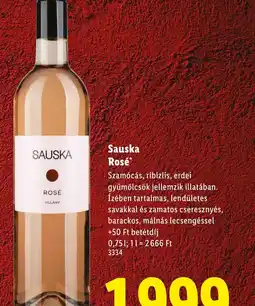 Lidl Sauska Rosé ajánlat
