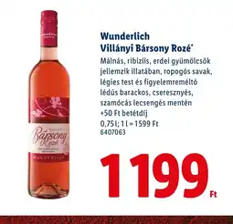 Lidl Wunderlich Villányi Bársony Rozé ajánlat