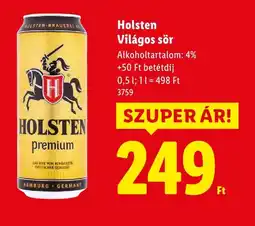 Lidl Holsten Világos sör ajánlat