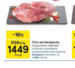 Tesco Friss sertéslapocka ajánlat